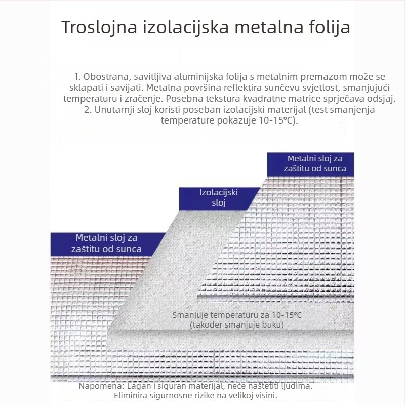 Zaštitni pokrov za vanjsku jedinicu klimatizacije, snažni magneti, bez ugradnje, aluminijska folija za zaštitu od sunca, toplinska izolacija, vodootporno, zaštita od kapljica i prašine, 1–10 HP