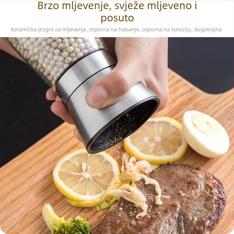 Ručni mljevač papra za crni i bijeli papar – kuhinjska posuda za začine