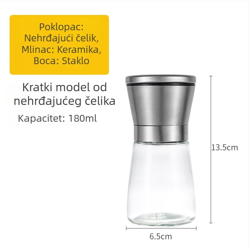 Ručni mljevač papra za crni i bijeli papar – kuhinjska posuda za začine