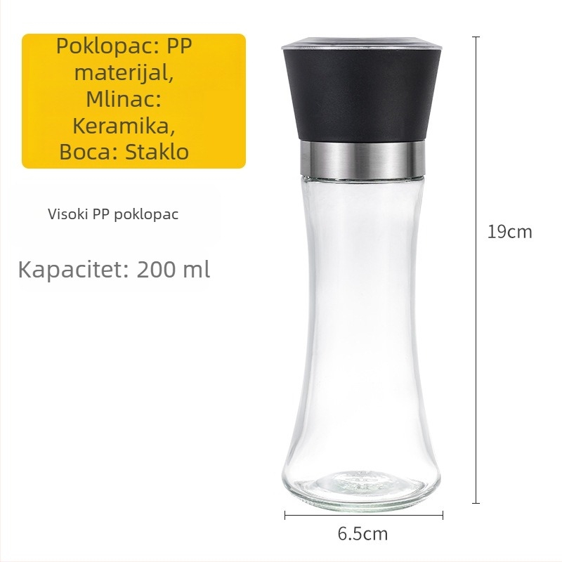 Ručni mljevač papra za crni i bijeli papar – kuhinjska posuda za začine