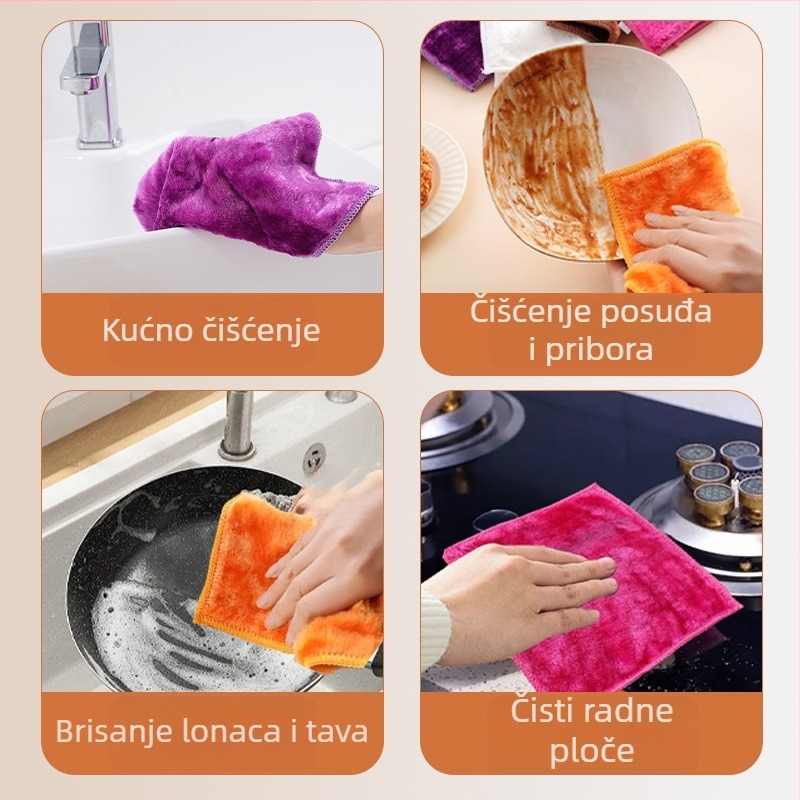 Kuhinjska krpa za suđe – višestruka upotreba, otporna na masnoću, lako se pere, vlakna od drva