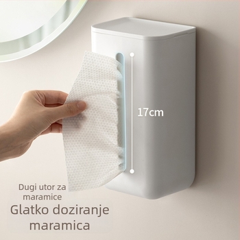 Zidna kutija za papirnate maramice – višestruko skladište za ručnike za lice, bez bušenja, za kuhinju i kupaonicu