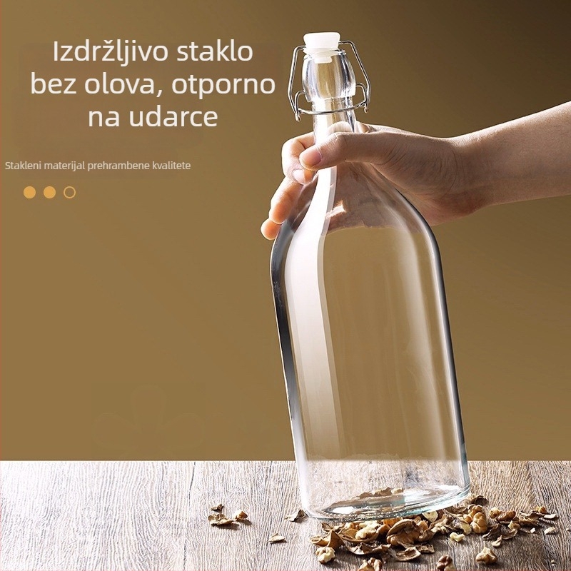 Staklena bočica za sezamovo ulje, zatvorena boca, kvaliteta hrane, za kućnu upotrebu