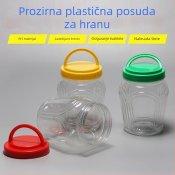 Prozirna PET plastična boca za med, mali spremnik za skladištenje