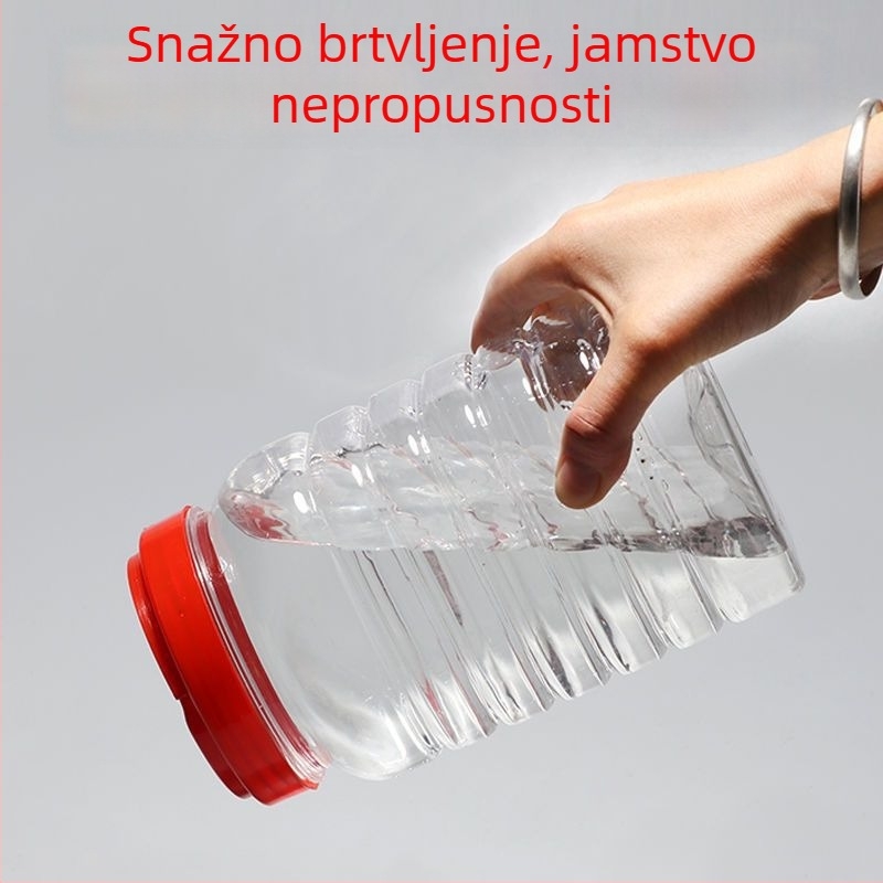 Prozirna PET plastična boca za med, mali spremnik za skladištenje