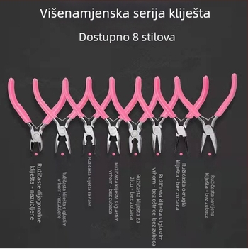 Osmeročlani set kliješta za nakit za DIY — kliješta s igličastim nosom, kliješta s okruglim nosom i kliješta s dijagonalnim nosom