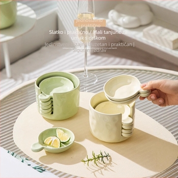 Set posuda za umake s drškom – nordijska keramika – posude za umake, ocat i sojin sos – moderan minimalistički dizajn