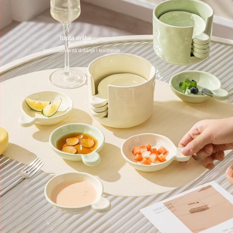 Set posuda za umake s drškom – nordijska keramika – posude za umake, ocat i sojin sos – moderan minimalistički dizajn