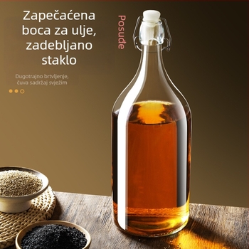 Staklena boca otporna na toplinu za sezamovo ulje, zatvorena prazna boca za prehrambeno ulje