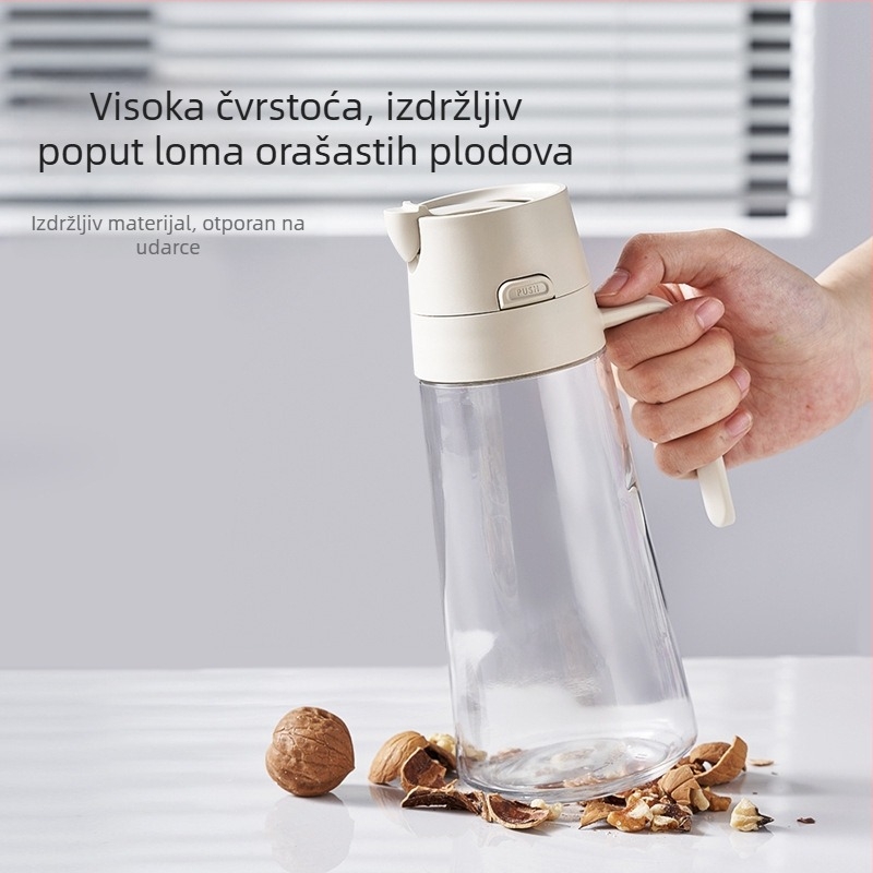 Unaprijeđena staklena posuda za ulje u kuhinji s automatskim otvaranjem i zatvaranjem, za ulje, sojin sos, ocat i začine.