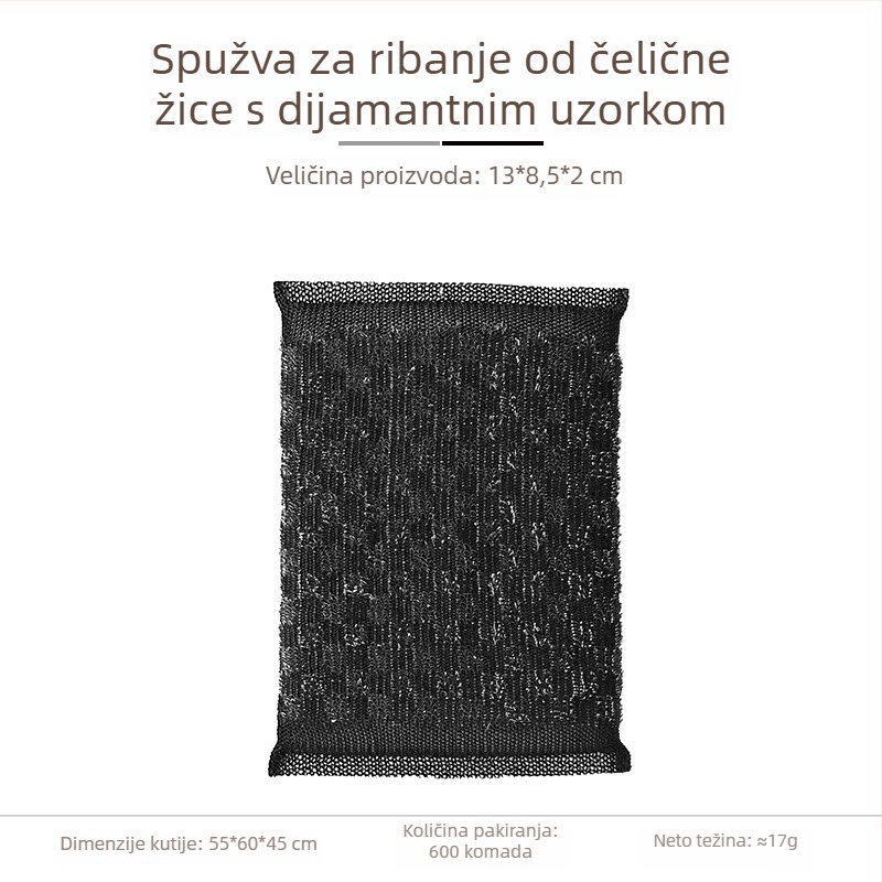 Kućna spužva za pranje posuđa za lonce i zdjele – upija vodu, pjeni, uklanja hrđu (set od 6 kom.)