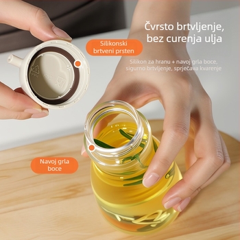 Staklena boca u japanskom stilu za sojin sos i ocat, mini dozirna boca za tekuće začine