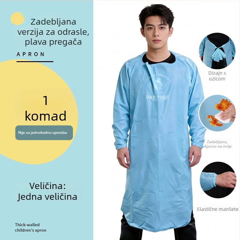 Dječja pregača s dugim rukavima, vodootporna i otporna na masne mrlje, za crtanje i jedenje