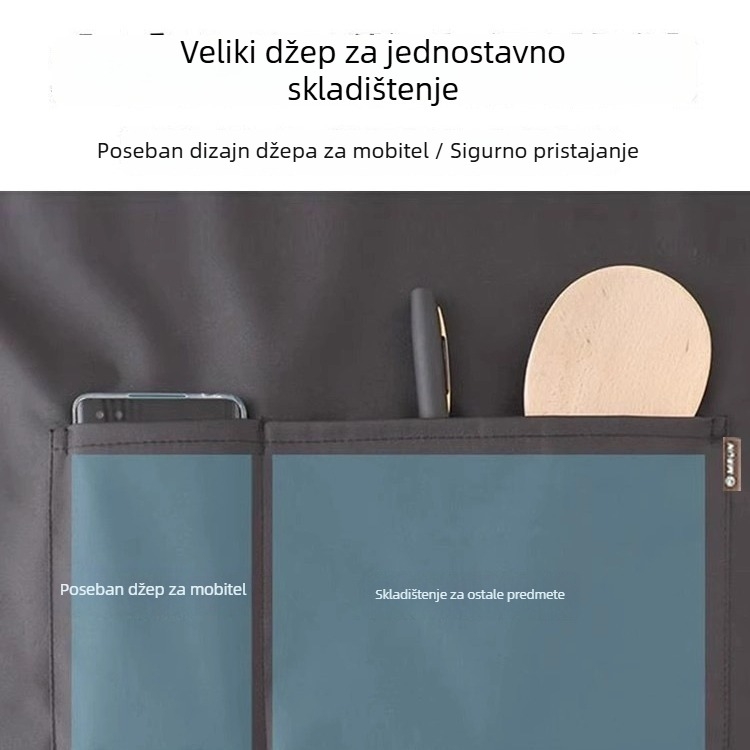 Vodootporna i masno-otporna pregača bez rukava za kućnu i kuhinjsku upotrebu, PVC, cartoon dizajn s duginim oblakima, univerzalna veličina