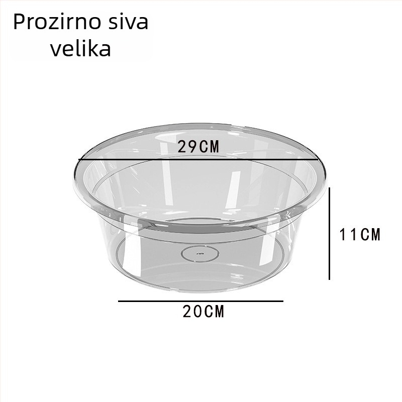 Debela prozirna plastična posuda za pranje, namijenjena studentskom domu, višenamjenska kućna posuda za pranje beba, povrća i rublja