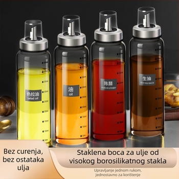 Staklena boca za ulje za kućanstvo, kuhinjska boca za ulje, posuda za sojin sos i ocat