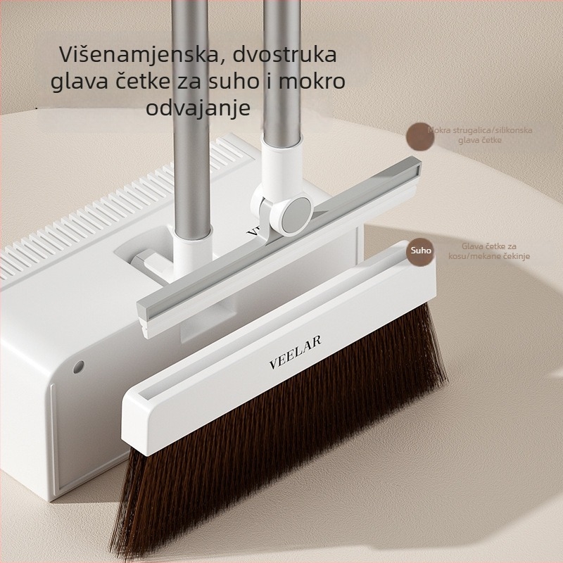VEELAR Set metle i lopatice za prašinu — sklopivi kućni alat za čišćenje