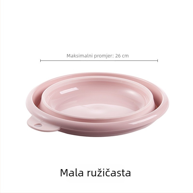 Rasklopiva umivaonica za lice i stopala, prijenosna plastična posuda za kućnu upotrebu, kompaktnog putnog formata