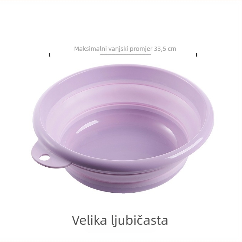 Rasklopiva umivaonica za lice i stopala, prijenosna plastična posuda za kućnu upotrebu, kompaktnog putnog formata