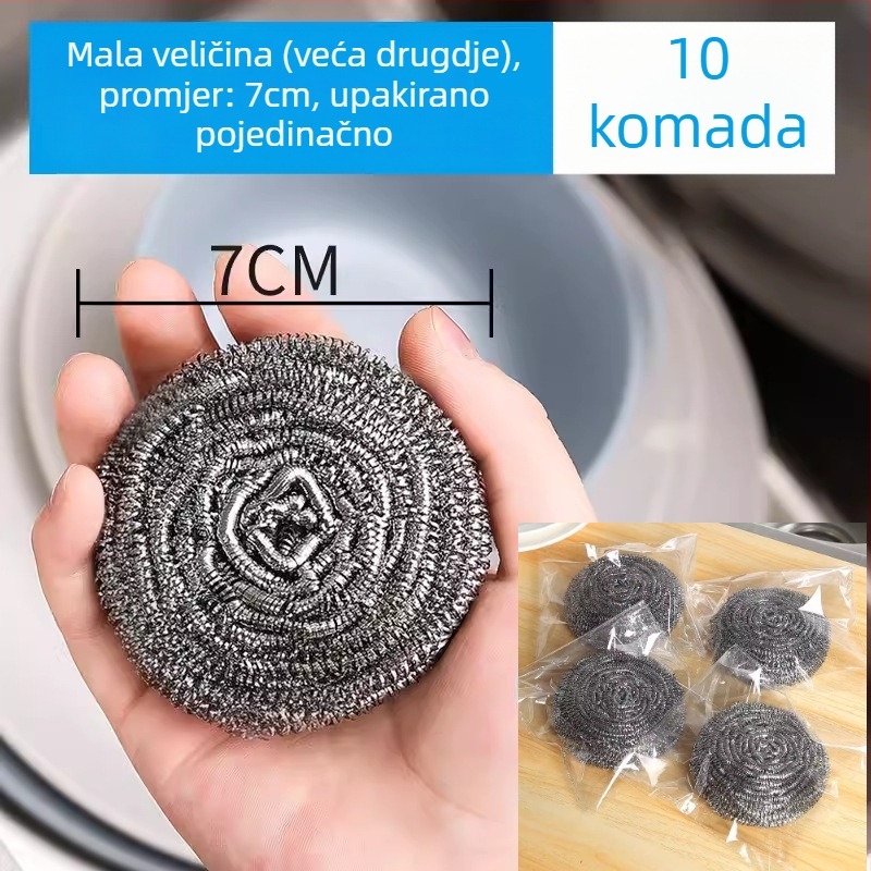 Nerđajući čelična kugla za kuhinju, četka za čišćenje posuđa