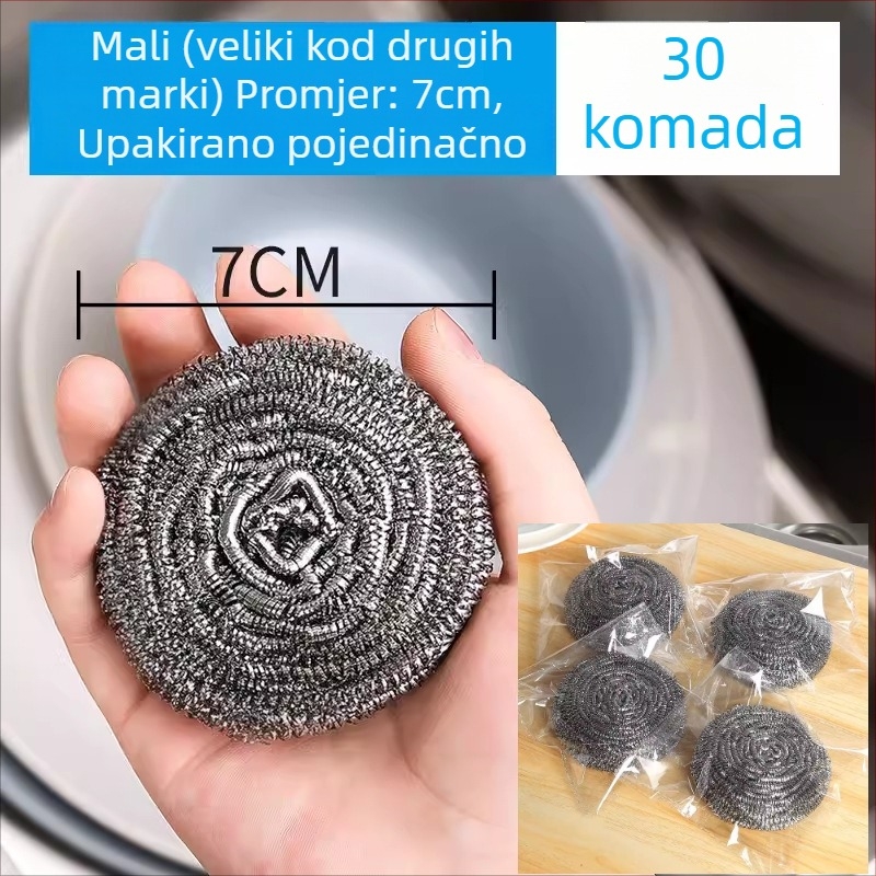 Nerđajući čelična kugla za kuhinju, četka za čišćenje posuđa