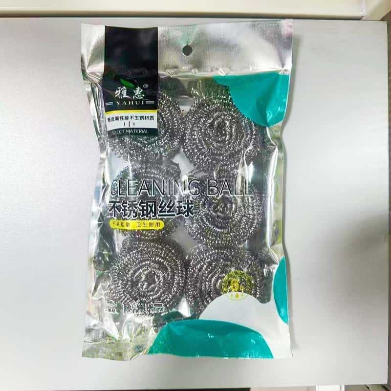 Šest paketa nehrđajućih čeličnih kuglica za kuhinju, otpornih na hrđu, za pranje posuđa i lonaca, metalni čistači