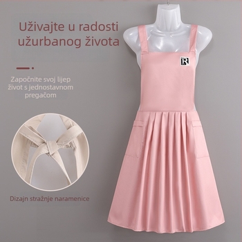 Vodootporna i otporna na ulje povijena oko struka s plisiranom princeza-stila prednjom, za kuhinju i kafić