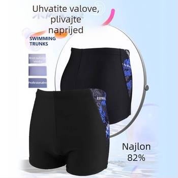 Novo muško kupaće šorce boxer-stila, natjecateljski, prilagodljiv, velike veličine, brzo se suše