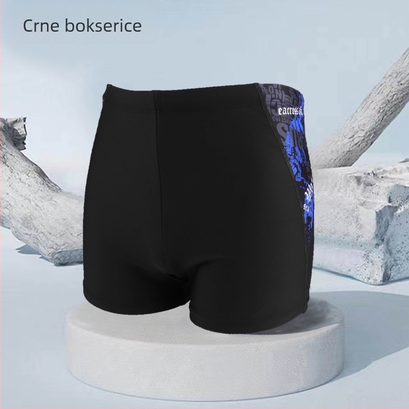 Novo muško kupaće šorce boxer-stila, natjecateljski, prilagodljiv, velike veličine, brzo se suše