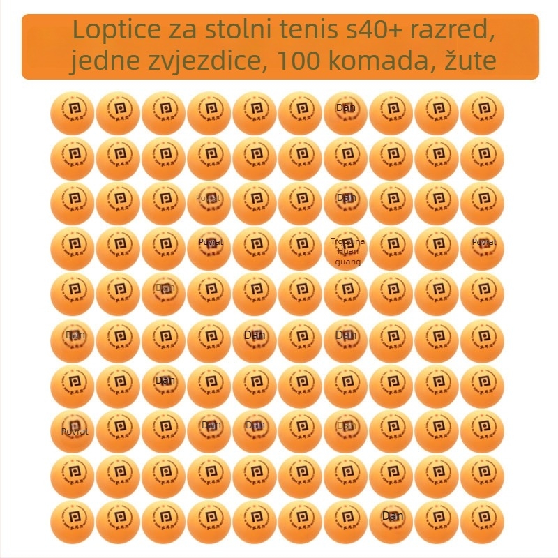 Stroj za podavanje lopti za stolni tenis S40+ za trening, 100 lopti, promjer 40 mm