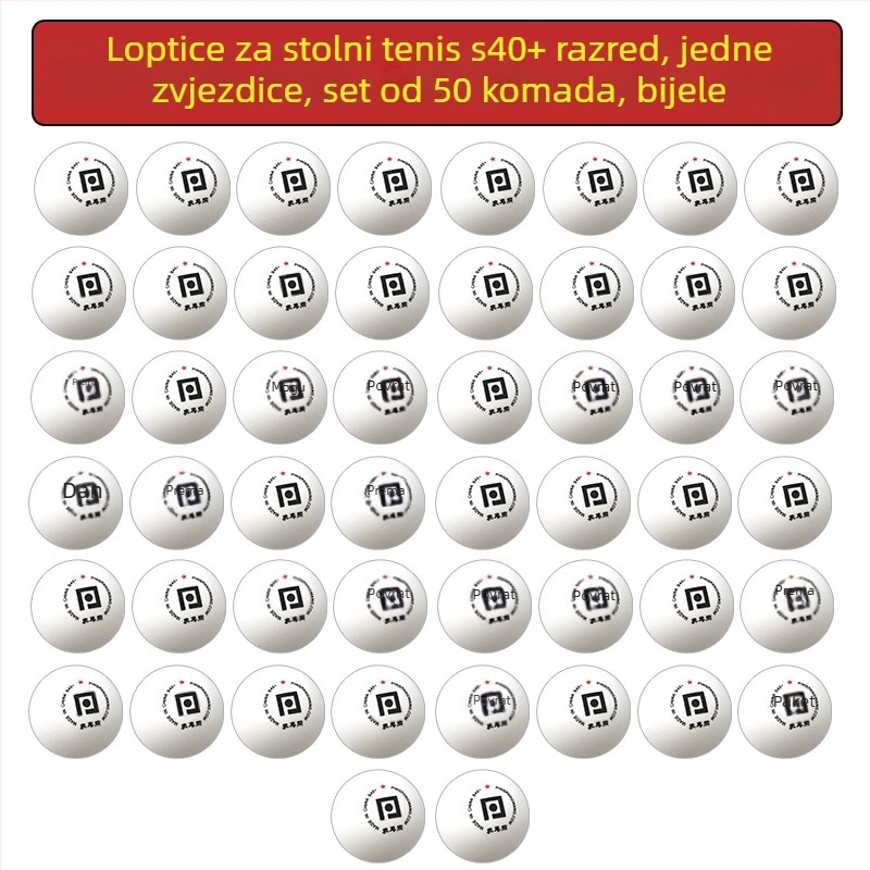 Stroj za podavanje lopti za stolni tenis S40+ za trening, 100 lopti, promjer 40 mm