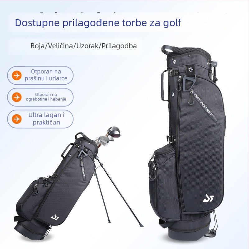 Torba za golf za juniore sa stojakom, PU lagana, vodootporna, unisex