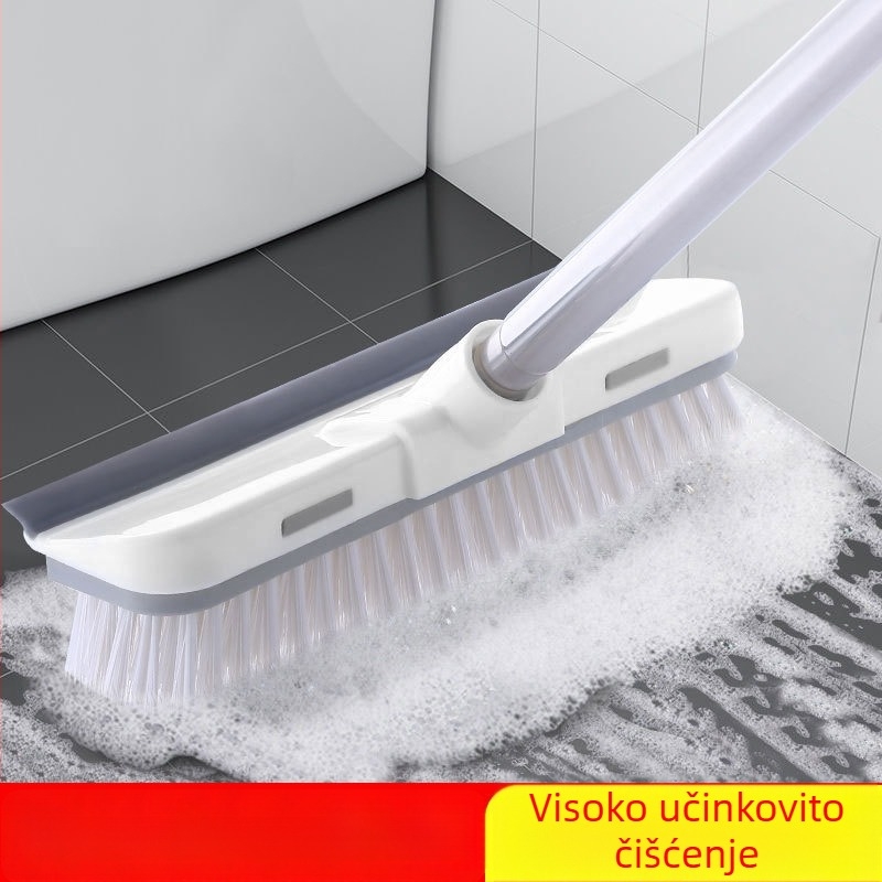 Dugačka četka za fuge podova – četka za pod, kuhinju i kupaonicu, dvostruka funkcija mokro/suho, glava za mop i čišćenje podova