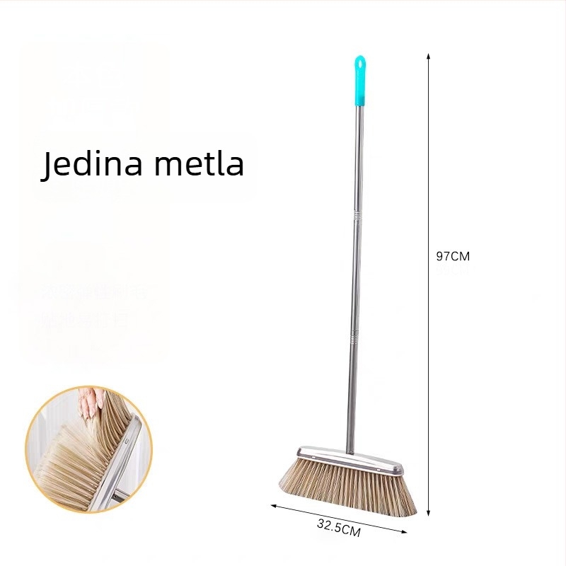 Set metla i lopatica od nehrđajućeg čelika, snažan dvodjelni