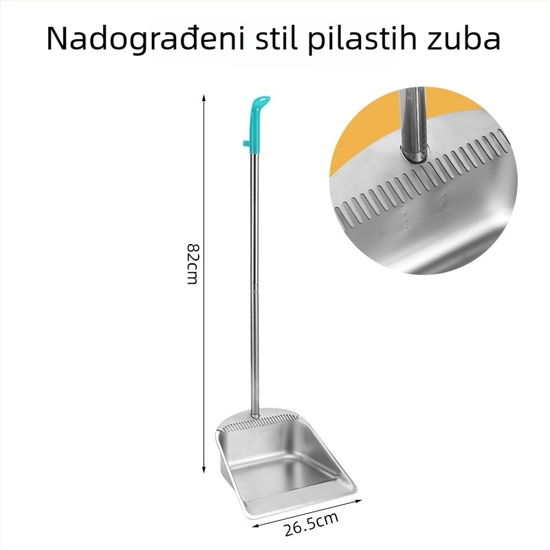 Set metla i lopatica od nehrđajućeg čelika, snažan dvodjelni