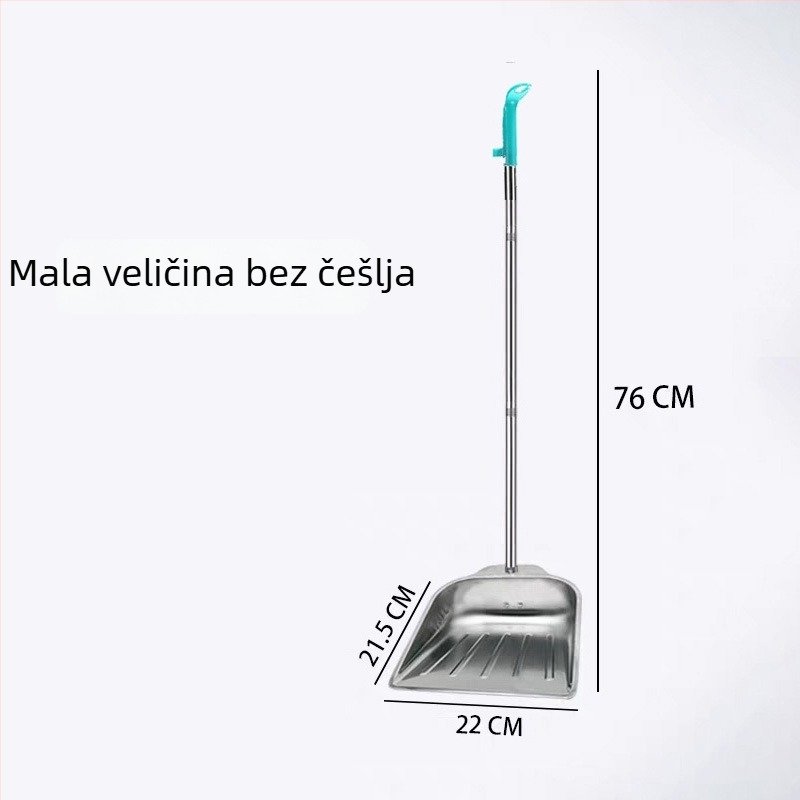 Set metla i lopatica od nehrđajućeg čelika, snažan dvodjelni