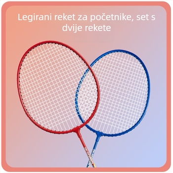 Set od dvije badminton palice visoke elastičnosti, čvrst aluminijski spoj, pogodan za odrasle i djecu.