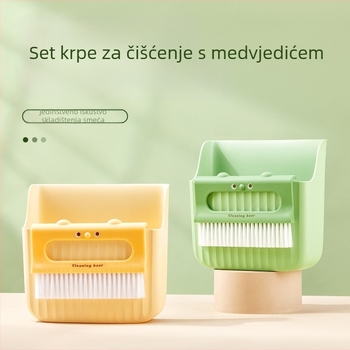 Mini set za čišćenje stola: metlica i lopatica za prašinu za tipkovnicu