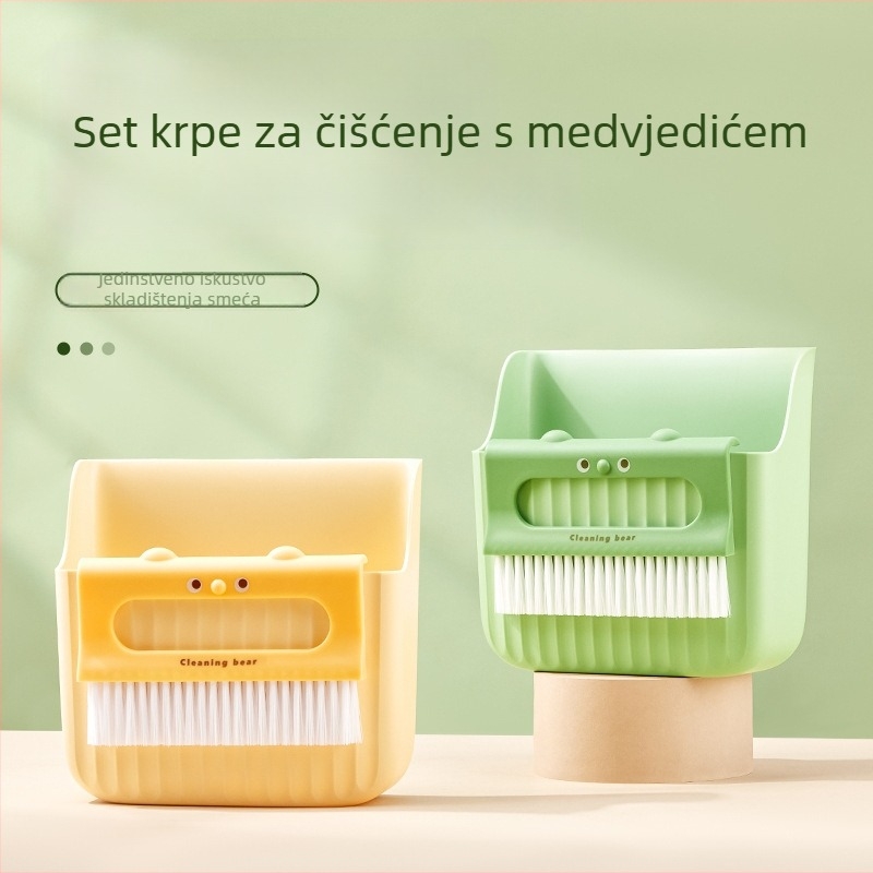 Mini set za čišćenje stola: metlica i lopatica za prašinu za tipkovnicu