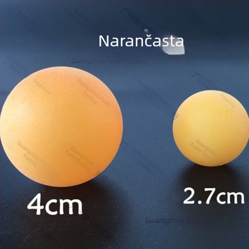 Mini lopta za stolni tenis promjera 2,7 cm – bezšavna, bez otisaka, PP materijal, lutrijska lopta