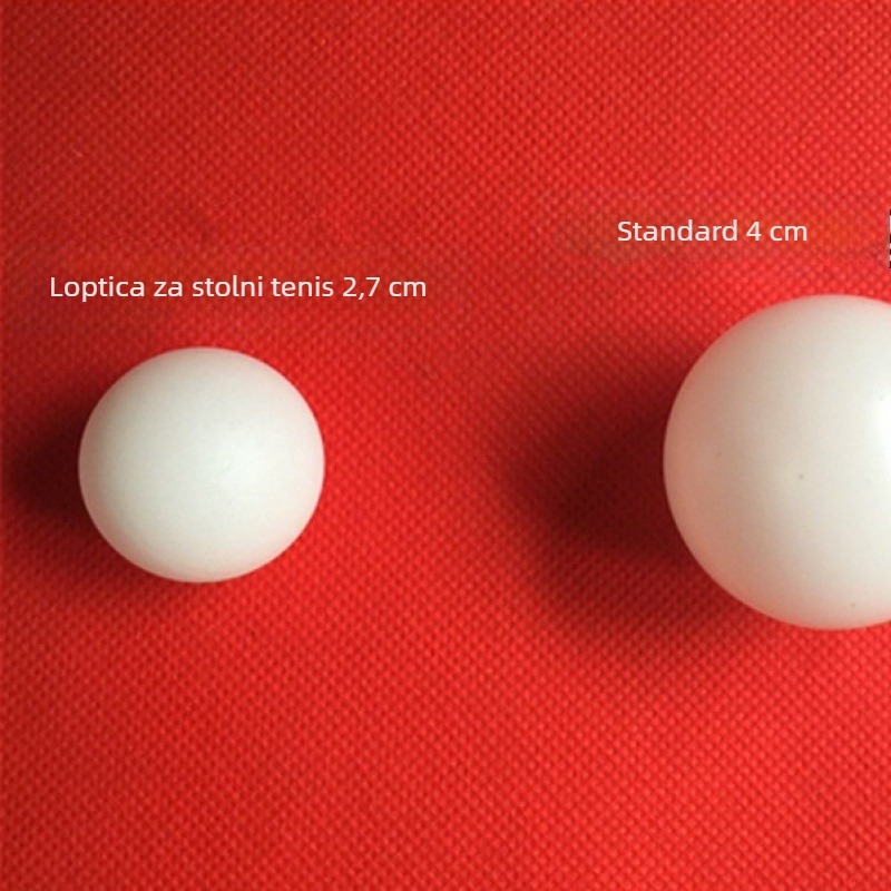 Mini lopta za stolni tenis promjera 2,7 cm – bezšavna, bez otisaka, PP materijal, lutrijska lopta