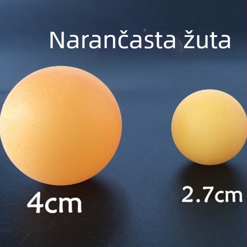 Mini lopta za stolni tenis promjera 2,7 cm – bezšavna, bez otisaka, PP materijal, lutrijska lopta