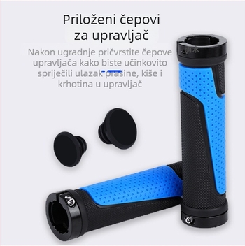 Gumeni držači upravljača za planinski bicikl, s mogućnošću zaključavanja na obje strane, dvobojni