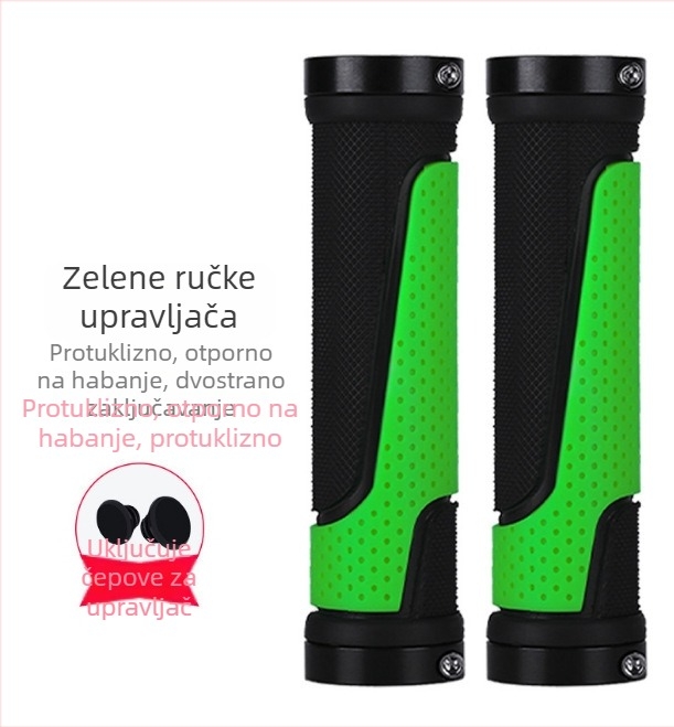 Gumeni držači upravljača za planinski bicikl, s mogućnošću zaključavanja na obje strane, dvobojni