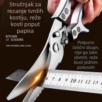 Nerđajući čelične višenamjenske škare za kosti ribe i pile, kuhinjske škare za kućnu upotrebu