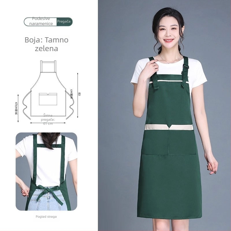 Vlastita veleprodajna pregača s logotipom za komercijalne kuhinje, salone za nokte i trgovine milk tea, s podesivim naramenicama
