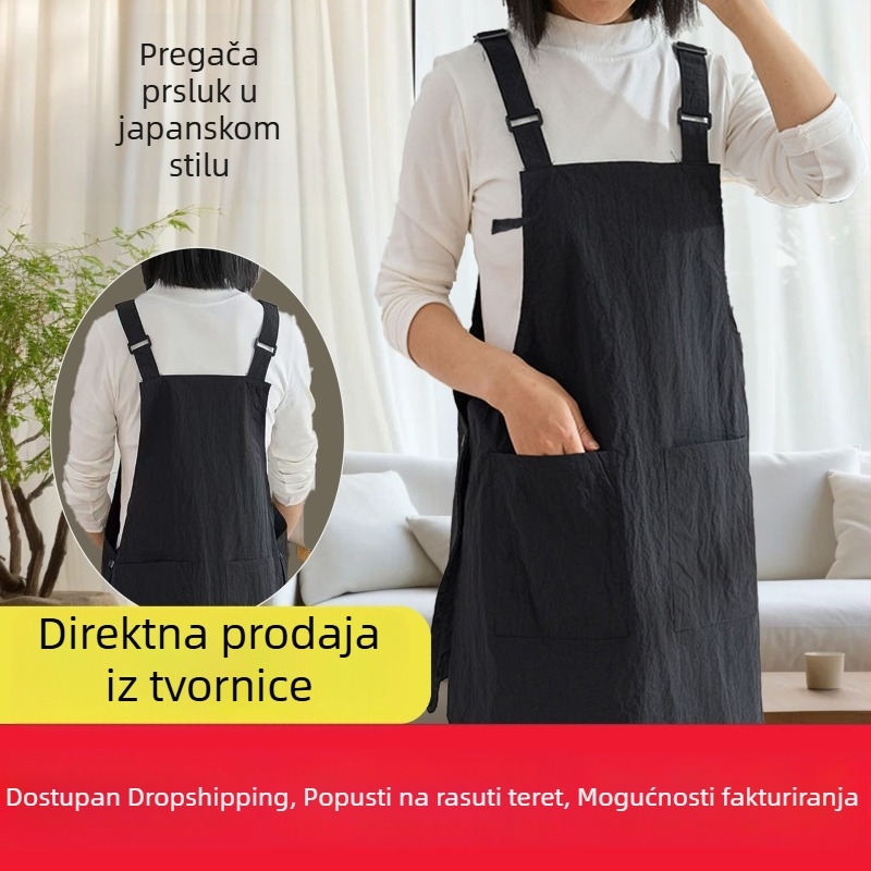 Japanskog stila bez rukava kuhinjska pregača, otporna na habanje, otporna na nabore, vodoodbojna, otporna na ulje