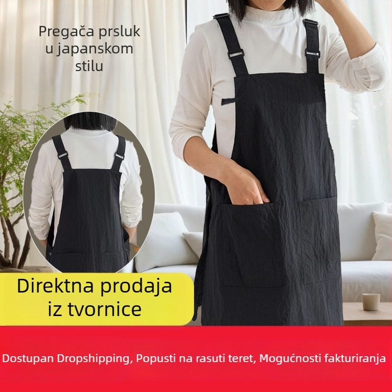 Japanskog stila bez rukava kuhinjska pregača, otporna na habanje, otporna na nabore, vodoodbojna, otporna na ulje