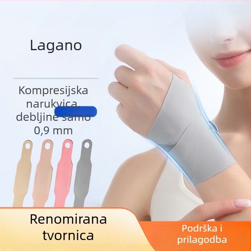Prilagođeni fiksni zglobni zavoj za muškarce i žene, tanak zaštitni zglobni zavoj protiv uganuća, lagana podrška tetivama zgloba za badminton i tenis