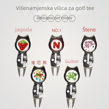 Golf 3-u-1 marker linije za zelenu travu, cinkova legura, višenamjenski golf dodatak